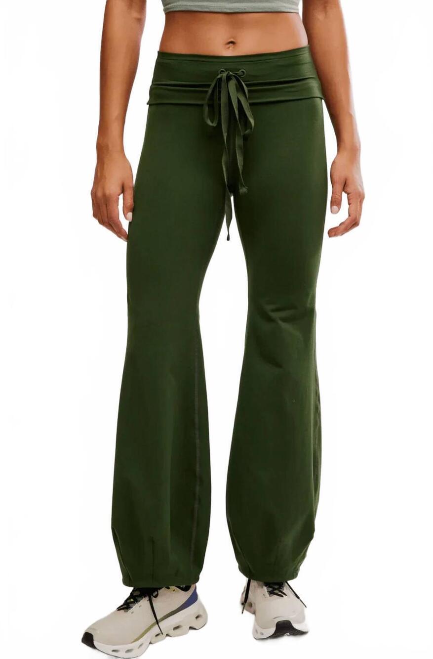 NEW FREE PEOPLE quick step bubble pants in ivy